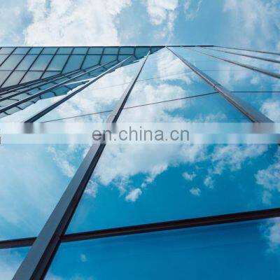 modern aluminum insulated tempered glass curtain wall aluminum profile price