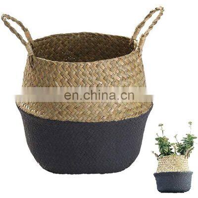 Foldable Seagrass Plant Basket Handmade Woven Seagrass Basket photo-2