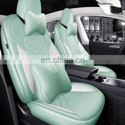 2021 Luxury Car Seat Cover for Tesla Model Y Car Leather Seats Cover Customized Car Accessories for Model Y photo-3