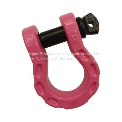 American Heavy Duty Off-road Vehicle Carbon Steel Trailer Shackle Bow High Strength Shackle Horseshoe Buckle Lifting Lift Handling Buckle