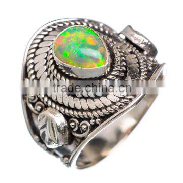 RARE ETHIOPIAN OPAL 925 STERLING SILVER RING ,925 STERLING SILVER JEWELRY WHOLE SALE,JEWELRY EXPORTER