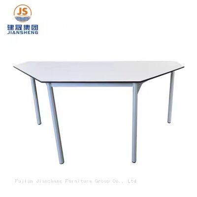 JS Custom Primary School Student Trapezoid Table And Activity Desk Collaboration Desk for Student photo-4