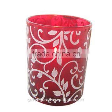 handmade glass hurricane candle holder votive glass cups for bar decoration