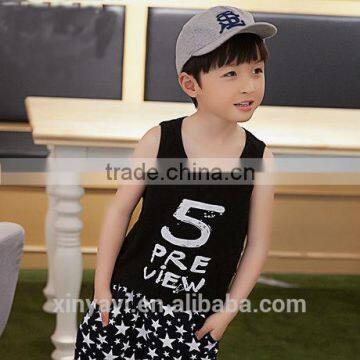 Bulk wholesale kids clothing print baby clothes boys vest clothing supplier china