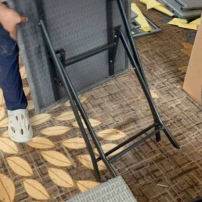 Simply Design Foldable Rattan Dining Set Factory Supply Directly Garden Coffee Set Easy Taken PE Rattan Picnic Chair With Table photo-5