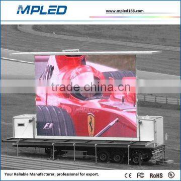 Smart design and easy installation HD screen on truck with epistar high bright led chip