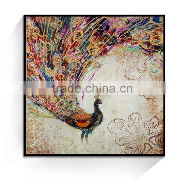 JC Animal Peacock Style Home Decoration Bedroom Canvas Art Painting For Living Room ANI-1A