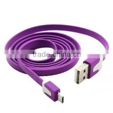 Cheap High Qanlity Noodles V8 Micro Usb Data Cable for Samsung HTC LG SONG