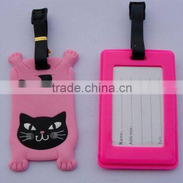 Cheap Bulk Pink Cat Shape Bag Tags Accessories for Women