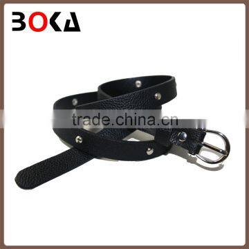 // black lichee pattern studs pu leather // belt custom design belt with rivet //