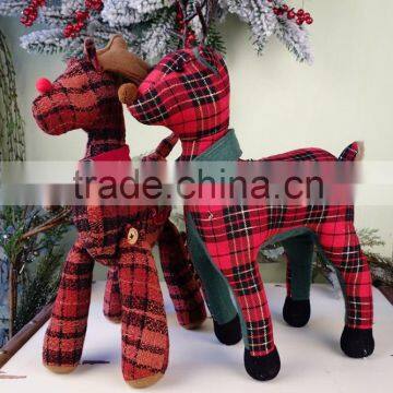 New Design Stuffed Cloth Reideer Toy for Christmas/Wholesale Stuffed Standing Moose/Soft Christmas Toy Fabricc Art Reindeer