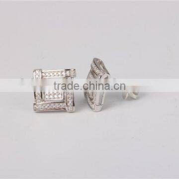 Ladies' Micro Pave CZ Stud Earring 925 Silver Jewelry Wholesale photo-3