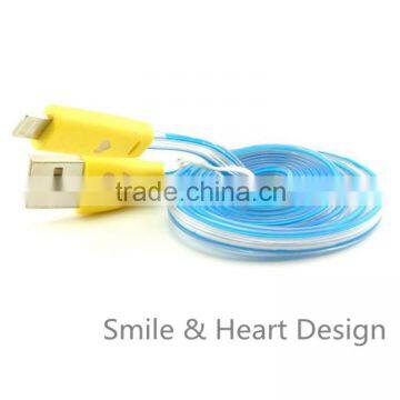 Android Universal Smile Flat Noodle Micro USB Dc Charging Cable photo-4