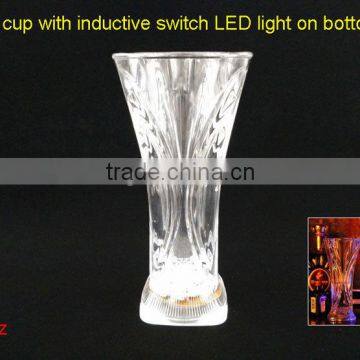 LED Juice cup with LED flashing inductive light on bottom