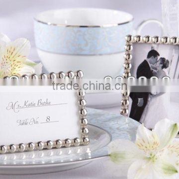 new arrival beach theme silver pearl Photo Frame Placecard Holder for wedding decoration party gifts