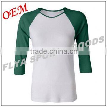 Women's Casual Wear 3/4 Sleeve or Short Sleeve Baseball Tshirt Jersey Shirt