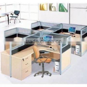 Modern office glass partition workstation PF-060