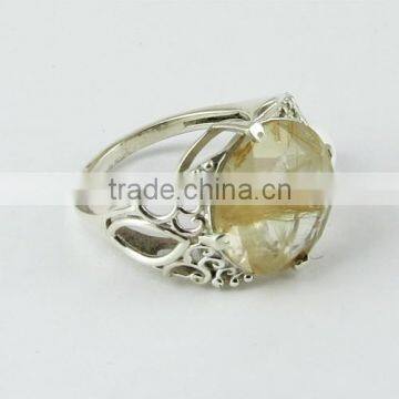 Big Dreams Golden Rutile Ring, Gemstone Silver Jewellery, Online Silver Jewellery