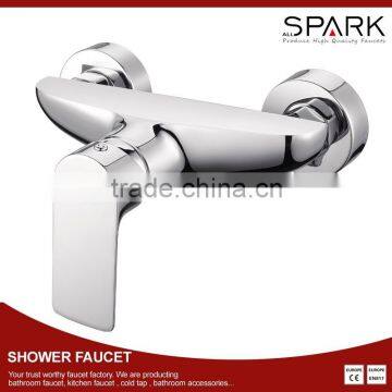 Square chrome brass cartridge basin faucet single mixer