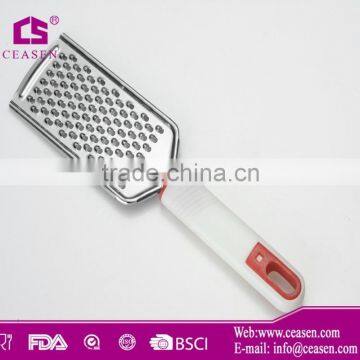 stainless steel flat etching small hole grater with pp handle