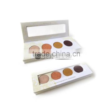 4 color popular paper case high quality private lable long wearing eyeshadow palettes