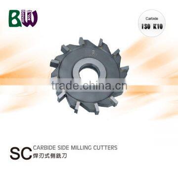 Brazed Tungsten Carbide Side Milling Cutter For CNC Milling Machine