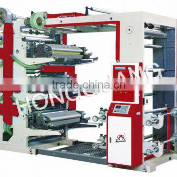 Six colors Flexographic printing machine for Plastic bag(YT-6600)