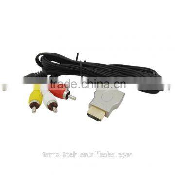 high speed For Laptop PS3 Blu-ray Player DVD male HDMI to AV(CVBS) Female R L Adapter