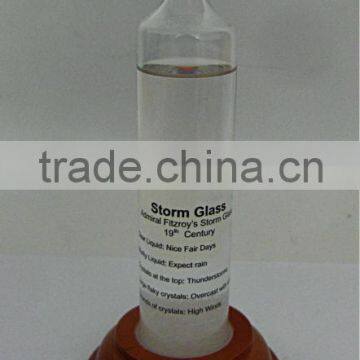 Admiral Fitzroy's Storm Glass With Wooden Base photo-2