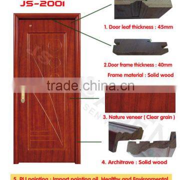 New Modern Design Sapele Inter Wood Doors Plain Solid Wood Doors Flash Door for Interior photo-2