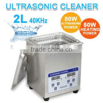 Stainless Steel 2 L Liter Industry Heated Ultrasonic Cleaner Heater w/Timer New