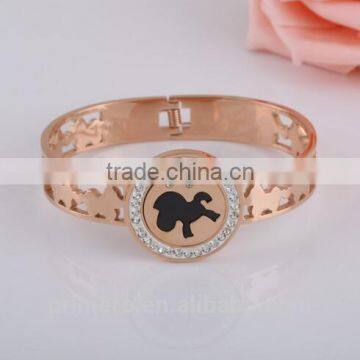 New Fashion Lucky Horse Female Bangle Rose Gold Bracelet For Women photo-2