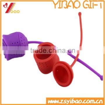 100%Food Grade Safe Rose Shaped Silicone Tea Infuser In Tea