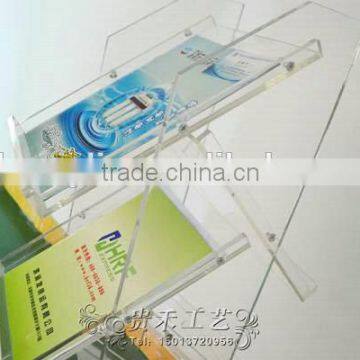 China Manufacturer Brochure Holder Floor Stand, Magazine Display Shelf photo-3