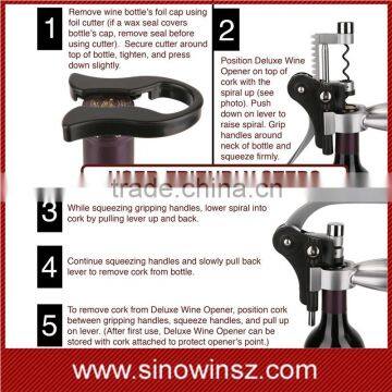 Deluxe Red Wooden Package Pink Wine Opener photo-6