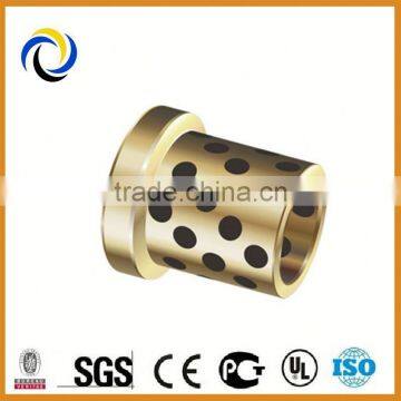 Aluminum bronze bearing bushing with graphite