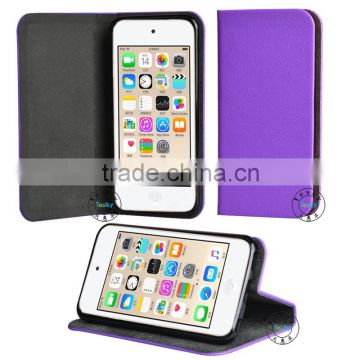 Wholesale High Quality Best Protective PU Leather Case for iPod touch 6, Card Holder Wallet