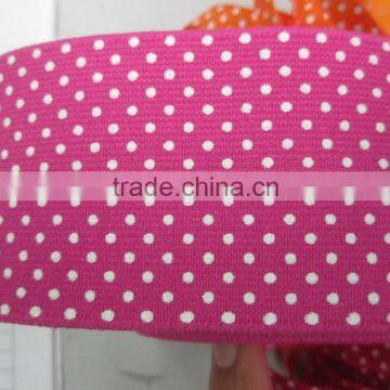 Custom Printed Elastic Hair Band Polyester Latex With WHITE DOT Printing photo-2