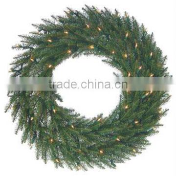 PVC christmas wreath with lights green christmas wreath with pine