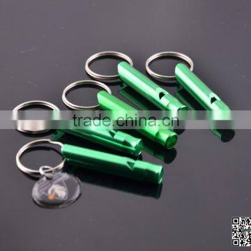 Hiking Survival Aluminum Whistle Key Chain Camping Green