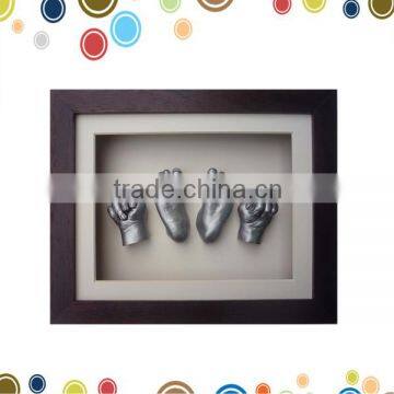 Creative 3D baby handprint frame clay in high quality shadow box                        
                                                Quality Choice