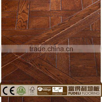 Antique handscrape distressed laminate parquet floor with beautiful design