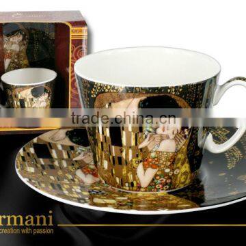 CARMANI Helga Cup & Saucer from Klimt design