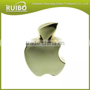 gold apple shaped glass Perfume Bottle metal plating