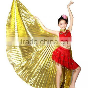 Belly Dance Wings In Practice , Costume Wings for Sale , Belly Dance Isis Wings Golden