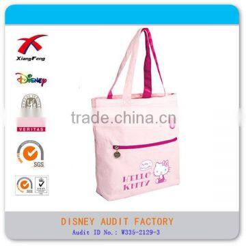 Promotional new material pink canvas handbag