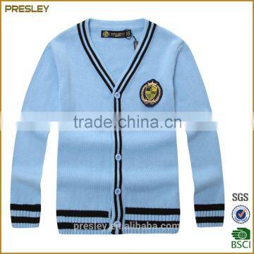 Presley Oem High Quality Sweater Cardigan Children Plain Knited Sweater School Cardigan photo-3