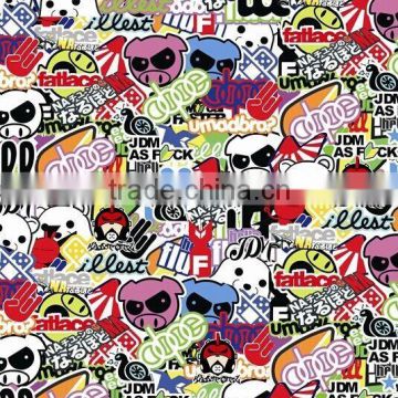 China Colorful car wrap vinyl sticker bomb