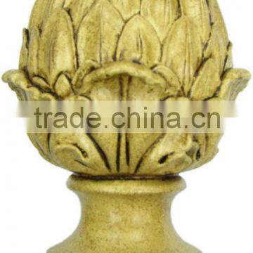 Home Decoration Maple Artichoke Curtain Finials Curtain Accessories For Wooden Curtain Rods Wholesale