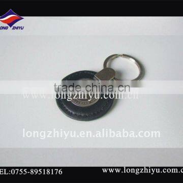 Custom design badge holder leather key ring